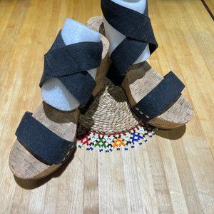 "LUCKY BRAND" MARINAH WEDGE PLAFORM SANDAL CORK